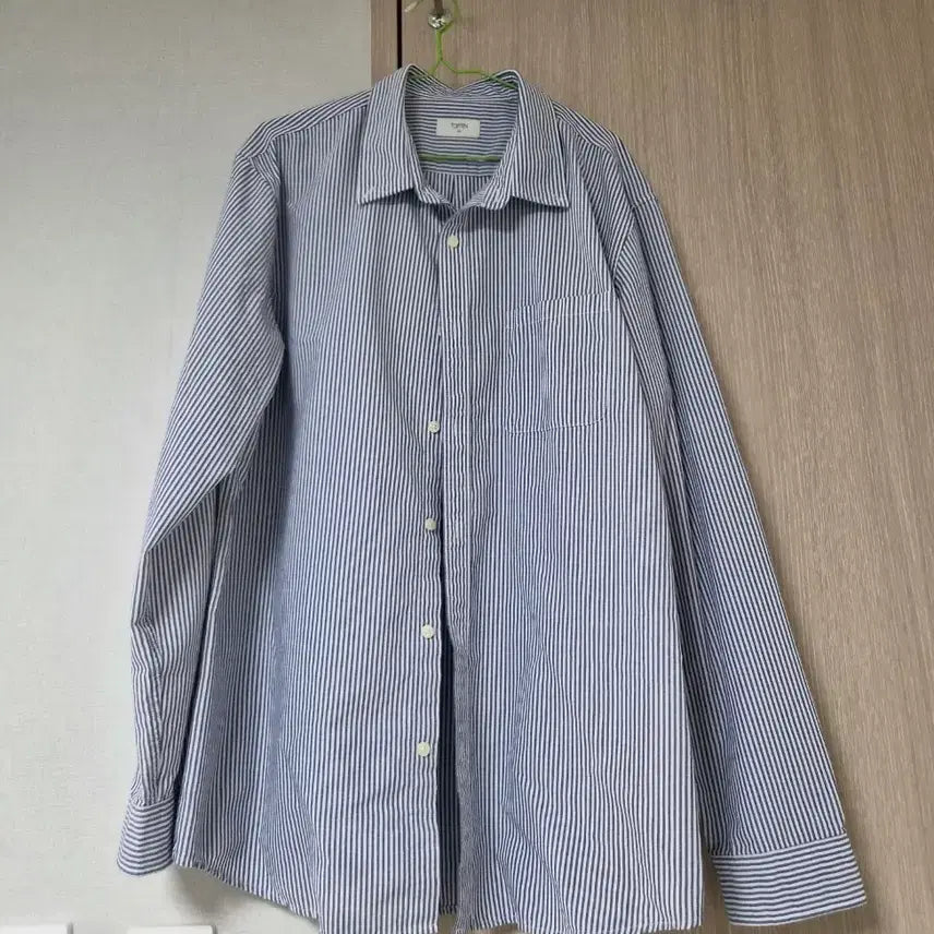 [BUNJANG] TOPTEN Men's Oxford Button-Down Shirt (Stripe) / 탑텐 남성 옥스포드 버튼다운 셔츠 (스트라이프)