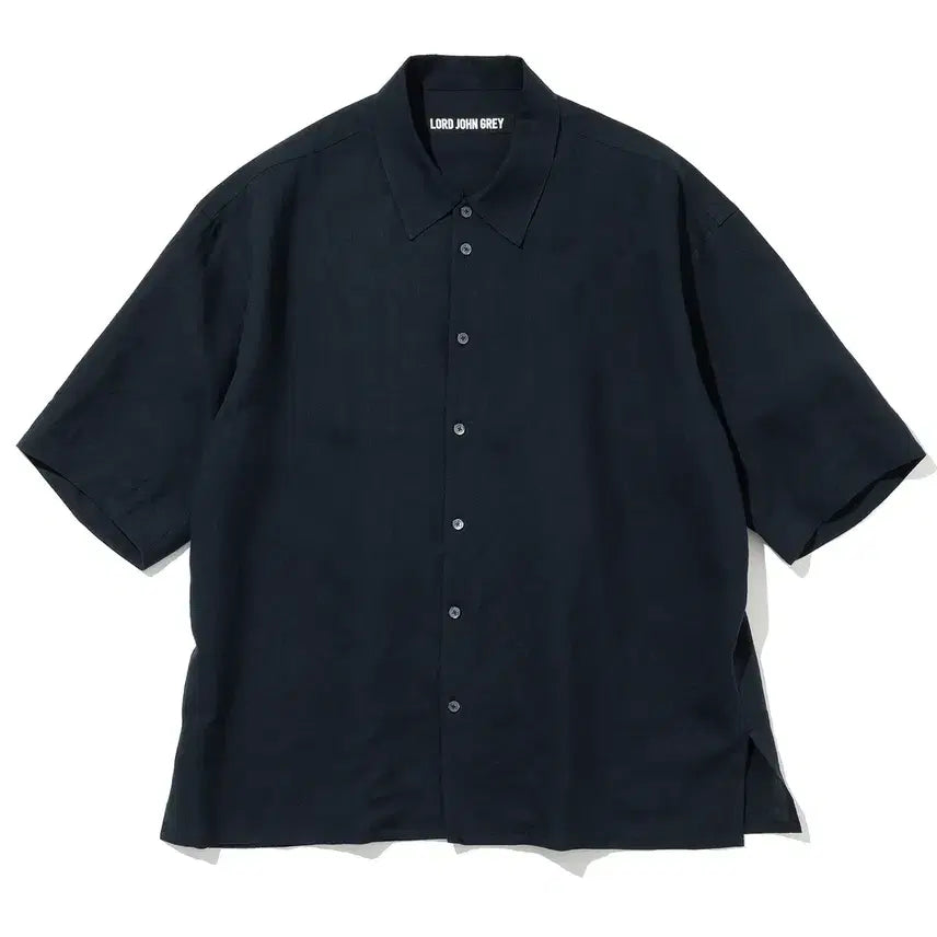 [BUNJANG] Lord John Gray Linen Half Shirt Navy / 로드 존 그레이 린넨 하프 셔츠 네이비