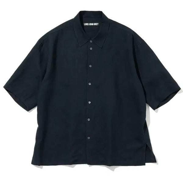 [BUNJANG] Lord John Gray Linen Half Shirt Navy / 로드 존 그레이 린넨 하프 셔츠 네이비