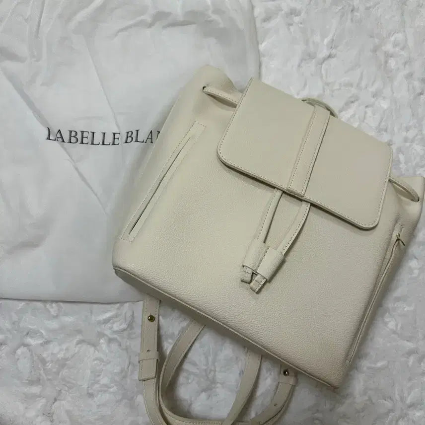 [BUNJANG] La Belle Blanc Ivory Backpack / 라벨르블랑 백팩 아이보리