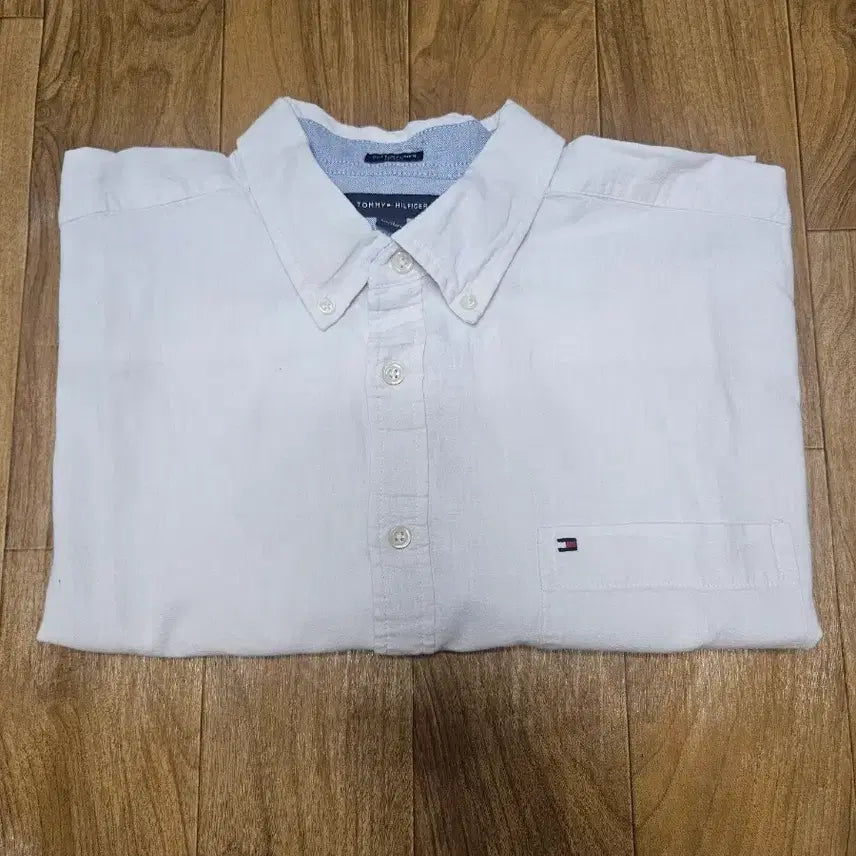 [BUNJANG] Tommy Hilfiger Linen Short Sleeve Shirt / 타미힐피거 린넨 반팔 셔츠