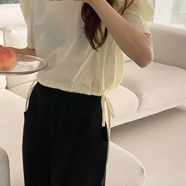 [BUNJANG] String Blouse / 스트링 블라우스