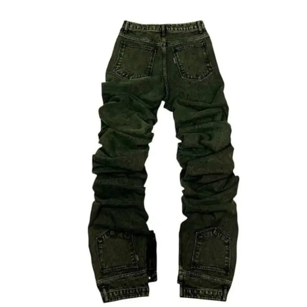 [BUNJANG] Surgery Double Jean Black Dyed Khaki / Surgery 써저리 더블진 black dyed khaki 곱창진