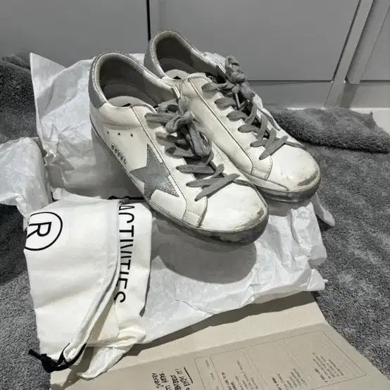 [BUNJANG] Golden Goose Superstar White Silver Tag Sneakers / 38 풀박스 골든구스 슈퍼스타 화이트 실버택