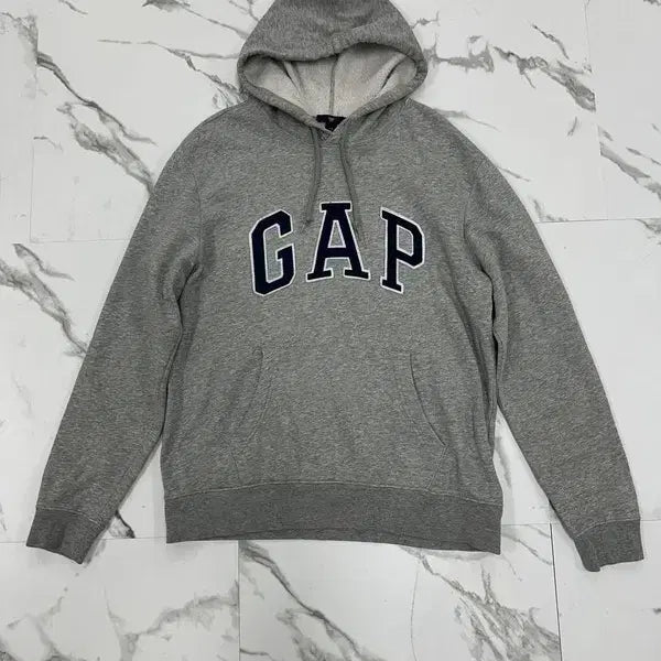 [BUNJANG] GAP Grey Big Logo Hoodie / GAP 갭 그레이 빅로고 후드티