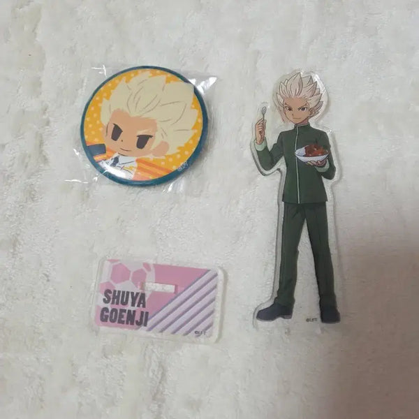 [BUNJANG] Inazuma Eleven Goenji Shuuya Acrylic Stand & Badge Bundle Set / 이나즈마일레븐 썬더일레븐 고엔지 염성화 아크릴, 뱃지 일괄