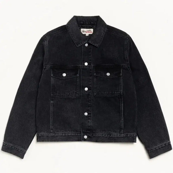 [BUNJANG] Stussy Vintage Black Denim Trucker Jacket / [L] 스투시 데님 트러커 자켓 빈티지 블랙 판매합니다