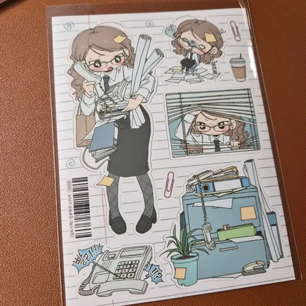 [BUNJANG] Kim Dosirak Office Overload Sticker / 김도시락 업무폭주 스티커