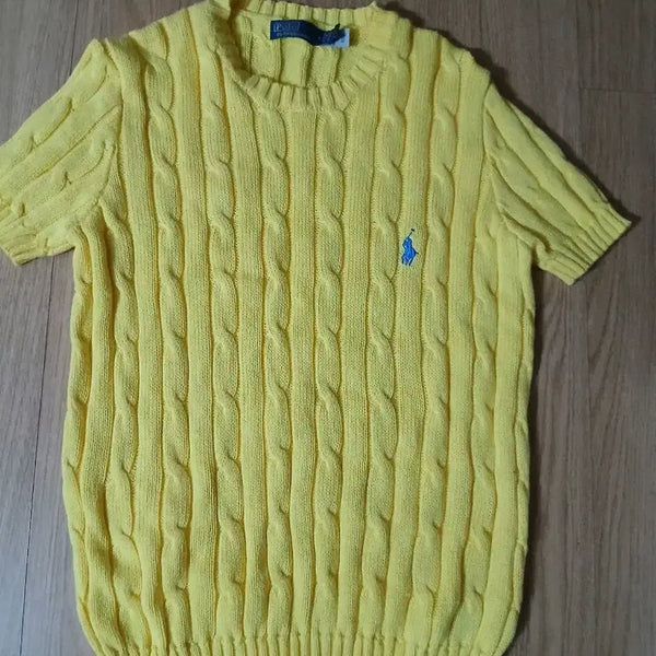 [BUNJANG] Polo Ralph Lauren Cable Knit Sweater Yellow / 폴로 랄프로렌 케이블 니트 옐로우