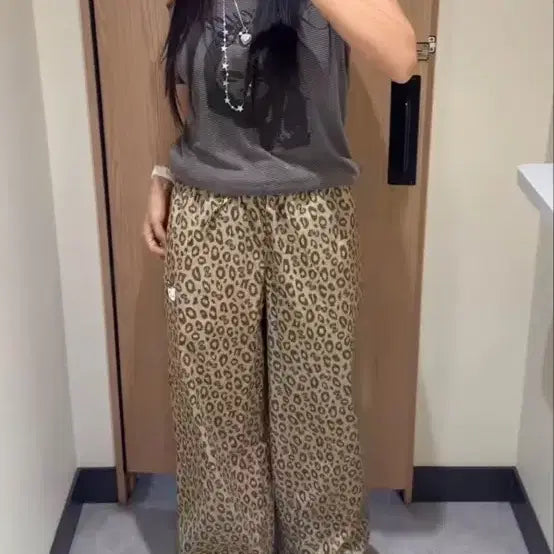 [BUNJANG] SPAO Hello Kitty Leopard Print Pajama Set M / 스파오 호피M 스파오헬로키티 스파오잠옷