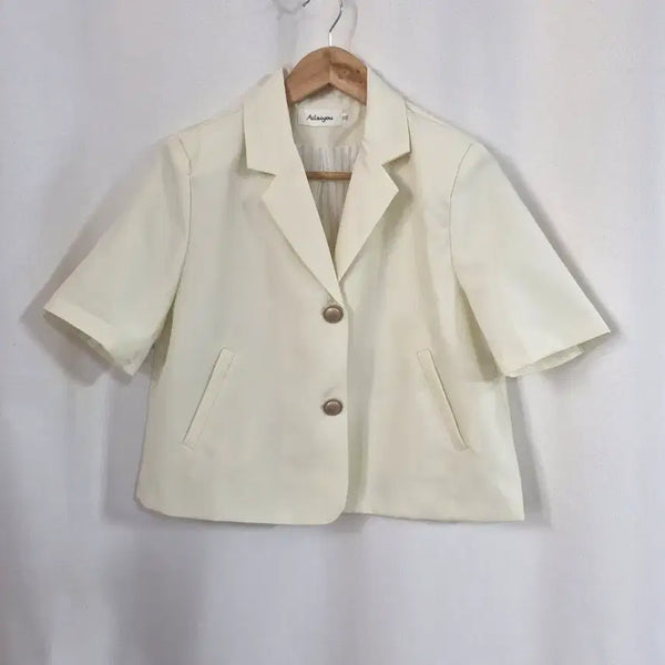 [BUNJANG] Ailaiyou Short Sleeve Jacket Light Beige / ailaiyou 반팔 자켓 연베이지