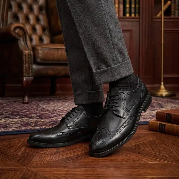 [BUNJANG] Kinloch Anderson Men's Wingtip Shoes Black 250mm / 새상품 킨록앤더슨 남성 윙팁 구두 250mm 블랙