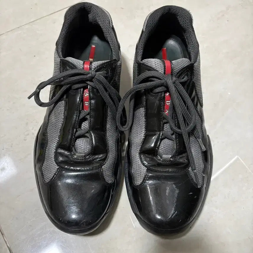 [BUNJANG] Prada Glossy America Cup Sneakers / [US9.5] 프라다 아메리카컵 유광