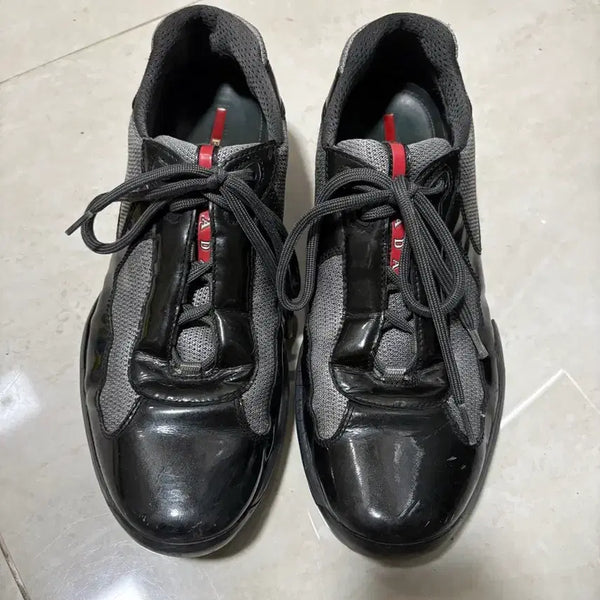 [BUNJANG] Prada Glossy America Cup Sneakers / [US9.5] 프라다 아메리카컵 유광