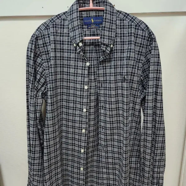 [BUNJANG] Ralph Lauren Slim Fit Plaid Button-Down Shirt / 랄프로렌 슬림 핏 플래드 셔츠