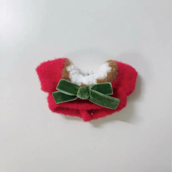 [BUNJANG] Handmade Knitted Apple Colored 10cm Doll Clothes / 10cm인형옷 수제뜨개니트옷 사과색