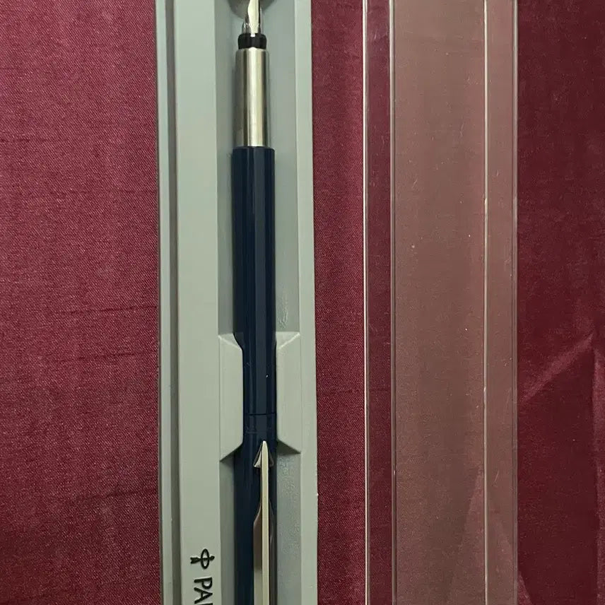 [BUNJANG] Parker Vector Standard Navy Blue Steel M Nib Fountain Pen / 파카 만년필 벡터 스탠다드 네이비 블루 스틸 M닙