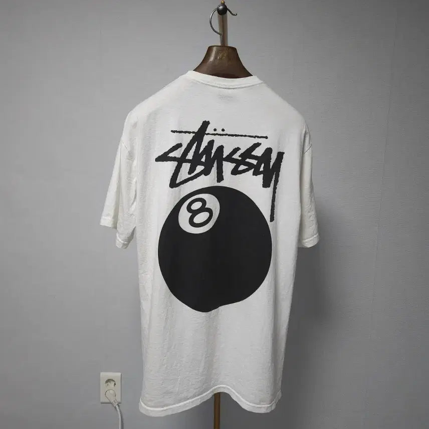 [BUNJANG] Stussy 8 Ball Short Sleeve T-Shirt White L / L ) 스투시 8볼 반팔 티셔츠 화이트