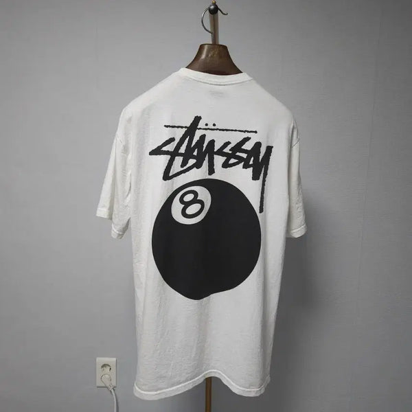 [BUNJANG] Stussy 8 Ball Short Sleeve T-Shirt White L / L ) 스투시 8볼 반팔 티셔츠 화이트