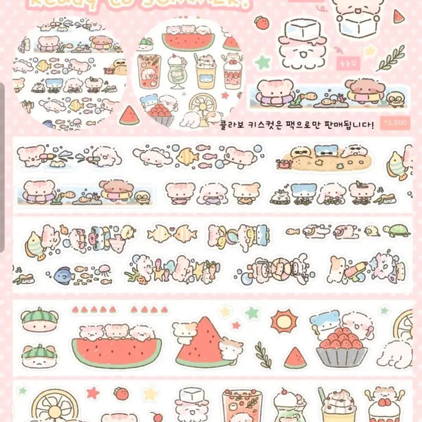 [BUNJANG] NyunGShop & LalaHouse Collaboration Kiss-Cut Sticker Set / 띵) 늉늉샵&라라하우스 콜라보 키스컷마테 2종세트