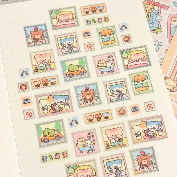 [BUNJANG] Lalaland Square Daily Kiss Cut Sticker / 띵) 라라하우스 사각일상 키스컷