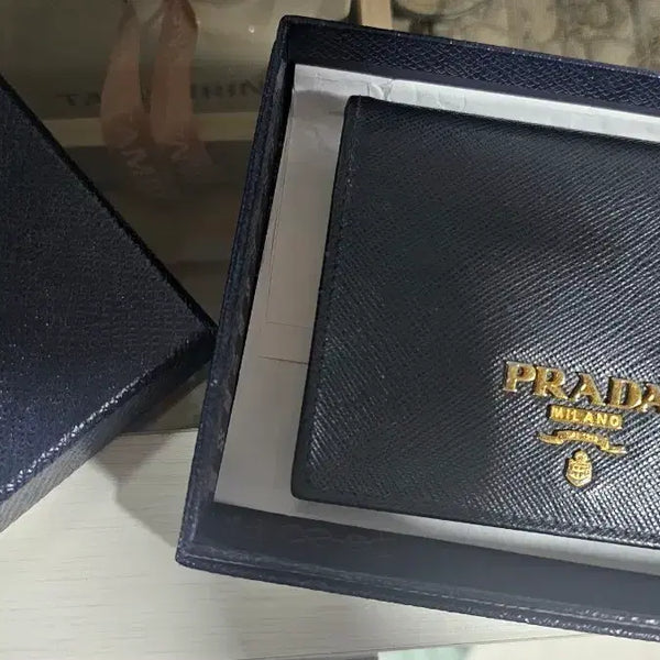 [BUNJANG] Prada Saffiano Black Bi-fold Wallet / 프라다 사피아노 반지갑 블랙