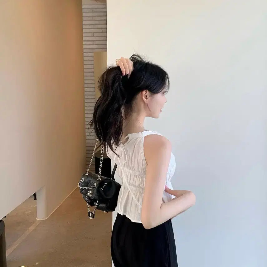 [BUNJANG] Reyeh Vivi Halter Top Blouse Ivory / 레예 reyeh 비비 홀터 탑 블라우스 아이보리