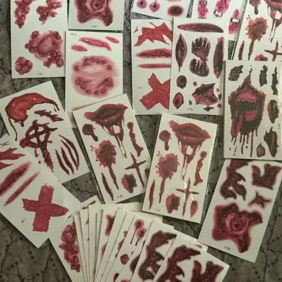 [BUNJANG] Halloween Tattoo Stickers Variety Pack / 할로윈 타투 스티커 할로윈 분장 스티커