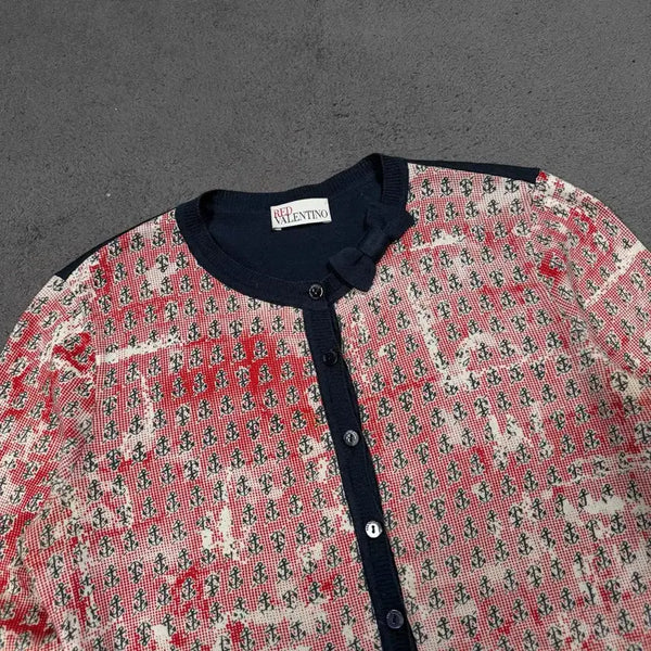 [BUNJANG] RED Valentino Pattern Cardigan / Red Valentino 레드 발렌티노 패턴 가디건
