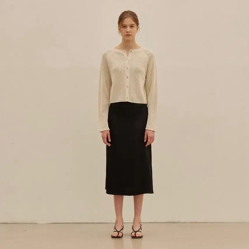 [BUNJANG] Mango Many Please Net Summer Cardigan Ivory / 망고매니플리즈 네트 썸머 가디건