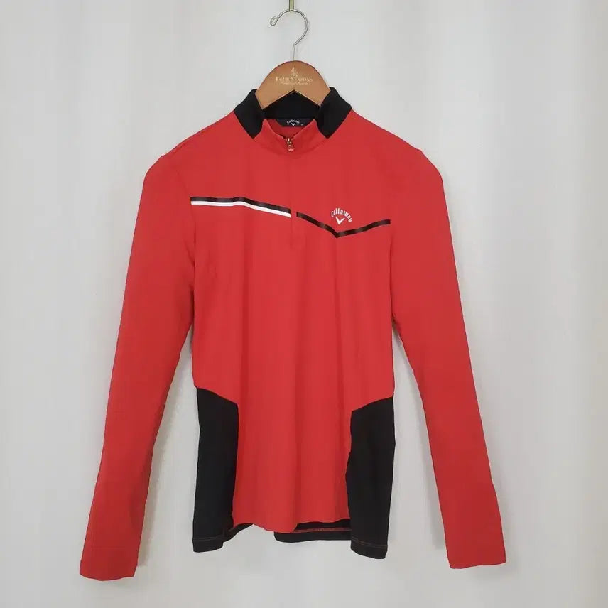 [BUNJANG] Callaway Signature Red Women's Half-Zip Pullover Size 95 / 캘러웨이 반집업여성95 (골프)