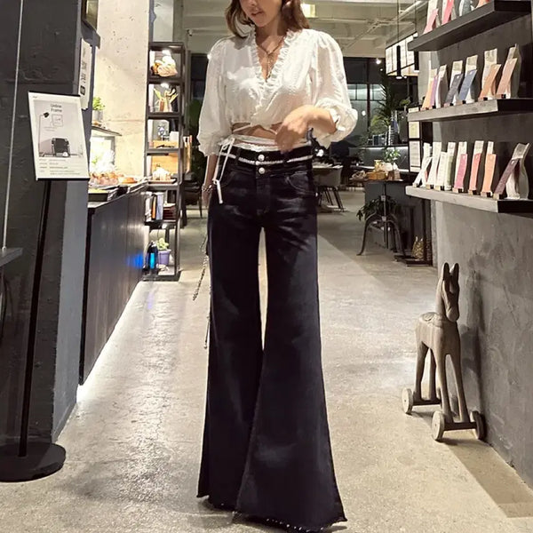 [BUNJANG] High-Waisted Bootcut Denim Pants / 하이웨스트 부츠컷 데님 팬츠