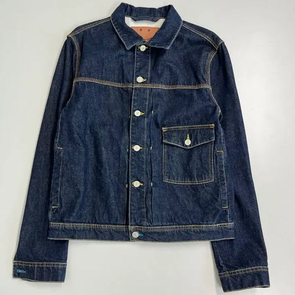 [BUNJANG] Paul Smith Happy Face Logo Denim Jacket / [정품] 폴스미스 해피 페이스 로고 데님 자켓