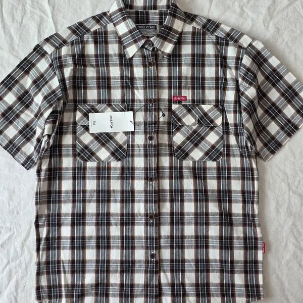 [BUNJANG] SCULPTOR Plaid Short Sleeve Shirt / SCULPTOR 스컬프터 체크 반팔 셔츠 새상품