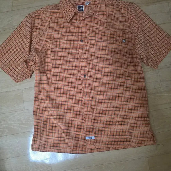 [BUNJANG] The North Face Plaid Short Sleeve Shirt (Size M) / M.노스페이스(정품)  체크 반팔 셔츠 95.가슴55.길이74cm. 상태좋아요