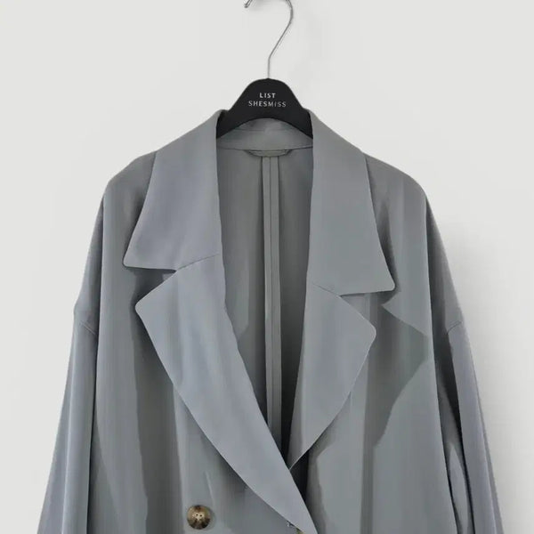 [BUNJANG] Uniqlo GU Long Trench Coat Poly XL / [XL]유니클로GU 롱 트렌치코트 폴리 여성 신품급