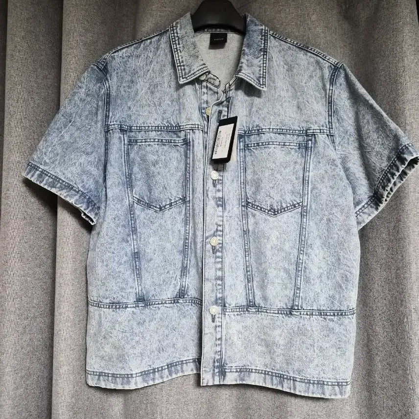 [BUNJANG] System Homme Ice Denim Short Sleeve Shirt / 시스템옴므 아이스 데님 반팔 셔츠 팝니다