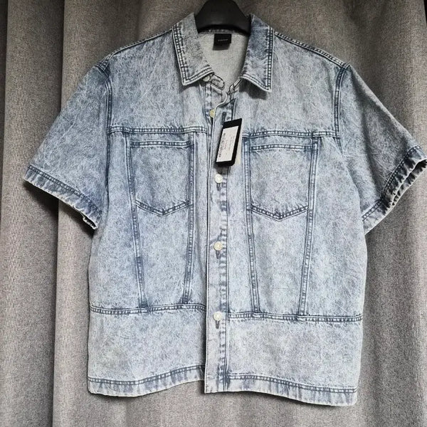 [BUNJANG] System Homme Ice Denim Short Sleeve Shirt / 시스템옴므 아이스 데님 반팔 셔츠 팝니다