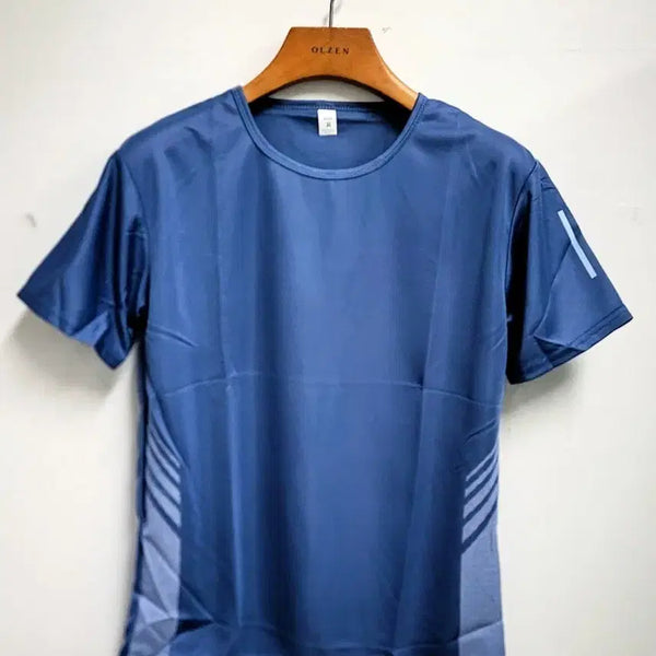 [BUNJANG] Runxian Men's Performance Short Sleeve T-Shirt Blue Size 100 / 새상품~ Runxian 남성 기능성 반팔 티셔츠 블루 100