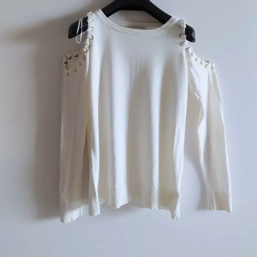 [BUNJANG] Michael Kors Off-Shoulder Knit Sweater / 마이클 코어스 오프숄더 니트