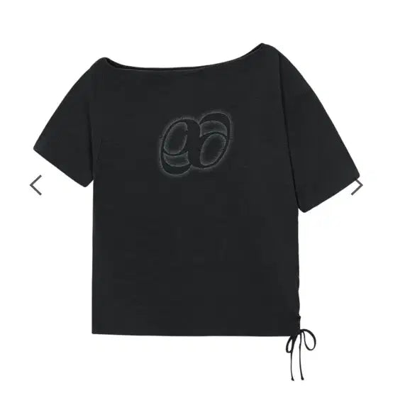 [BUNJANG] AZON Kiki Boxy Shirring T-shirt Charcoal / 애즈온 키키 박시 셔링티