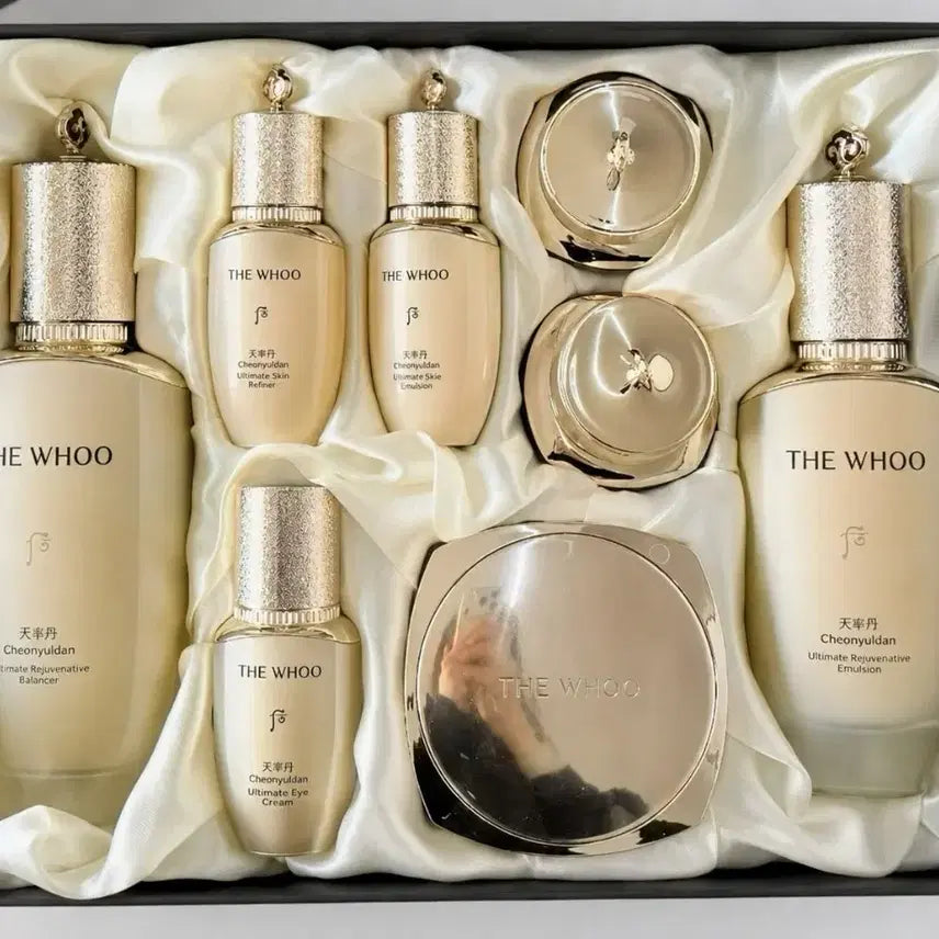 [BUNJANG] The History of Whoo Cheonyuldan 3-Piece Set: Skin, Lotion, Cushion / 더후 천율단 3세트 스킨로션 쿠션 내장