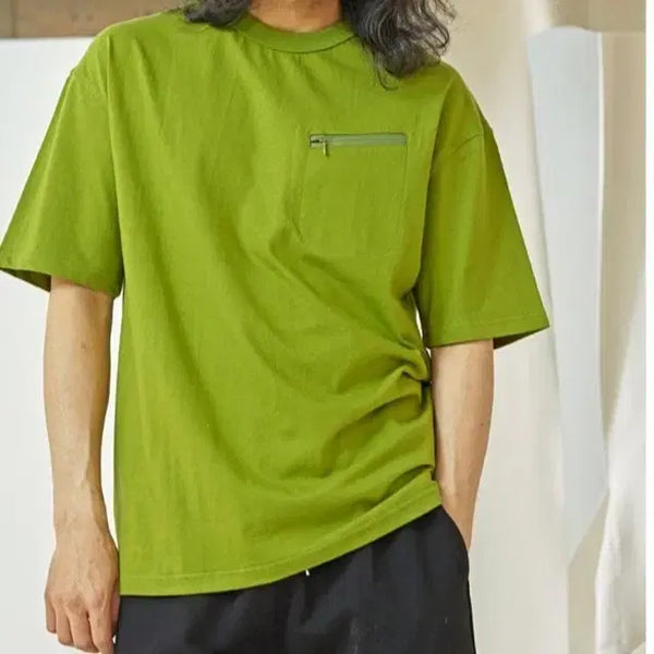 [BUNJANG] Prizmworks Rebirth Zip Pocket Short-Sleeve T-Shirt / M 프리즘웍스 리버스 집 포켓 반팔티