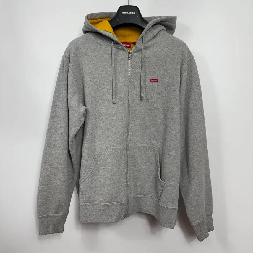 [BUNJANG] Supreme Small Box Logo Hooded Zip-Up Grey / 슈프림 스몰 박스로고 후드 집업 그레이