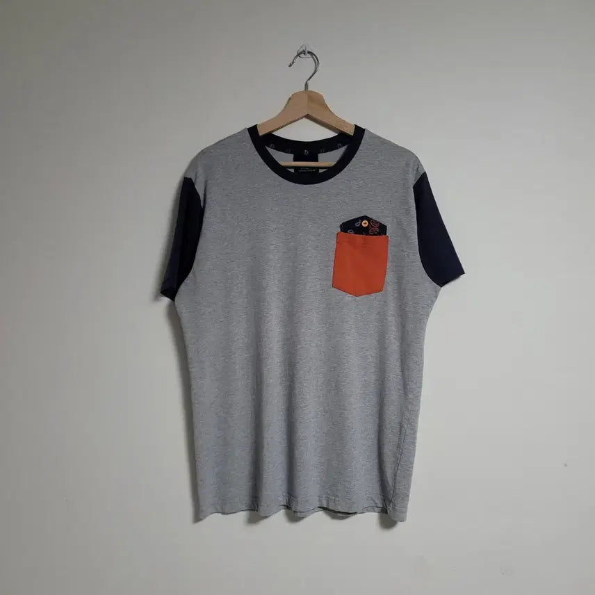 [BUNJANG] MLB Orange Pocket Short Sleeve T-Shirt Size 105 / (105) MLB 엠엘비 반팔 티셔츠 오렌지 포켓