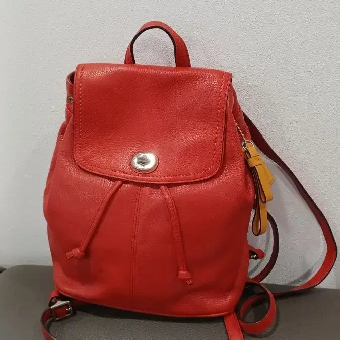 [BUNJANG] Coach Backpack 26 22 11 Red Leather Bag / 코치 백팩 26 22 11 (새)가방