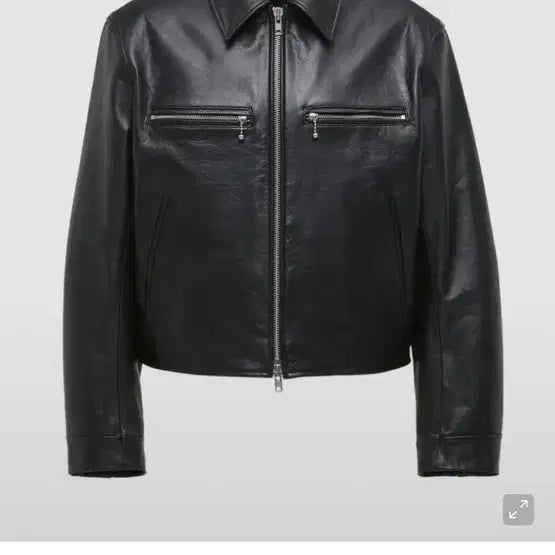[BUNJANG] COEUR Cowhide Leather Single Rider Jumper (Black) L / 쿠어 카우하이드 레더 싱글 라이더 점퍼 (블랙) L
