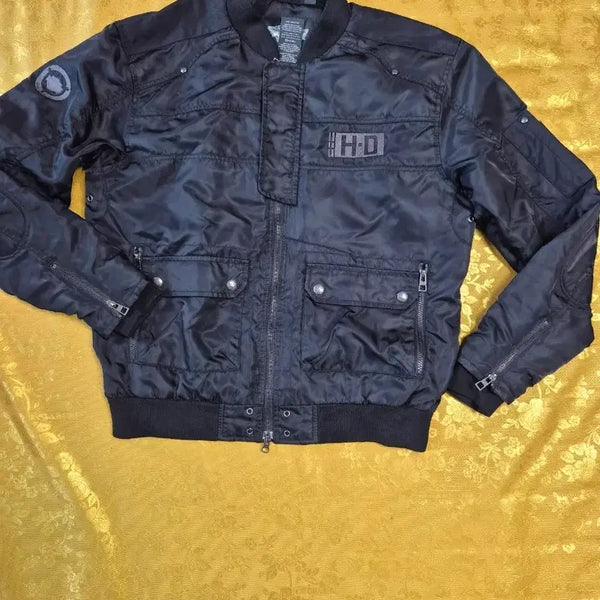 [BUNJANG] Harley-Davidson Bomber Jacket Black / 할리데이비슨 항공점퍼 블랙