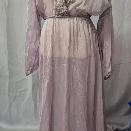 [BUNJANG] Purple Lace Long Dress Size 66 / 보라색 레이스 롱 원피스 66