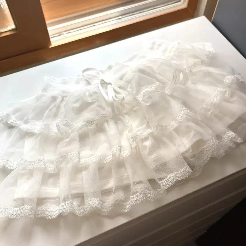 [BUNJANG] Dry Rose Tulle Skirt / 드라이로즈 튜튜 스커트